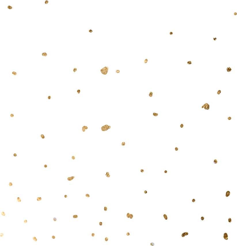 Gold Glitter Spots Paint Stroke Splatter Drops Splash PNG